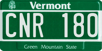 VT license plate CNR180