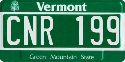 VT license plate CNR199