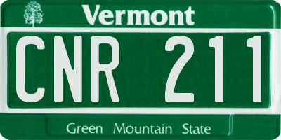 VT license plate CNR211