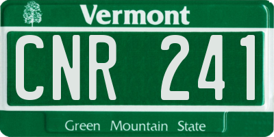 VT license plate CNR241
