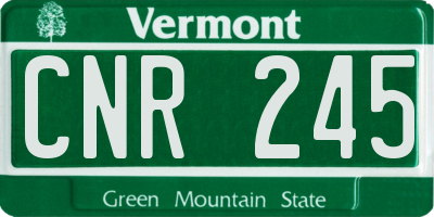 VT license plate CNR245