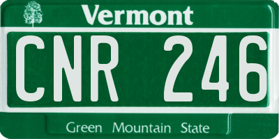 VT license plate CNR246