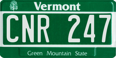 VT license plate CNR247