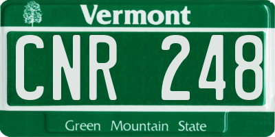 VT license plate CNR248