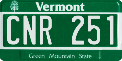 VT license plate CNR251