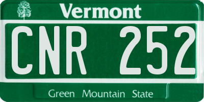 VT license plate CNR252
