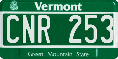 VT license plate CNR253