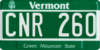 VT license plate CNR260