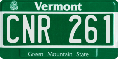 VT license plate CNR261