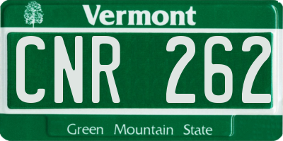 VT license plate CNR262