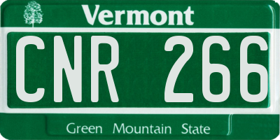 VT license plate CNR266