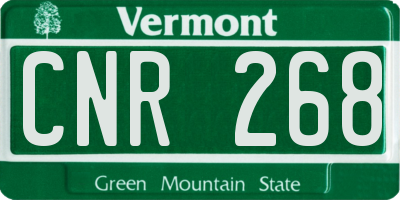 VT license plate CNR268