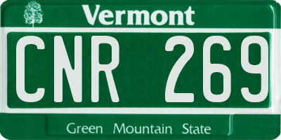 VT license plate CNR269