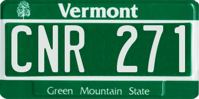 VT license plate CNR271
