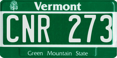 VT license plate CNR273