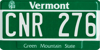 VT license plate CNR276