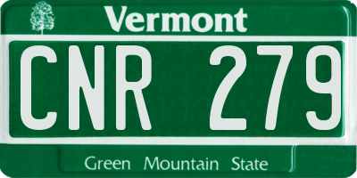 VT license plate CNR279