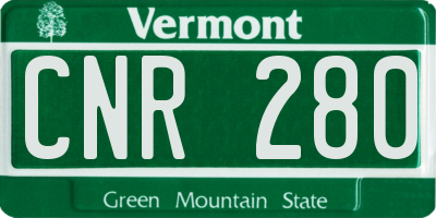 VT license plate CNR280
