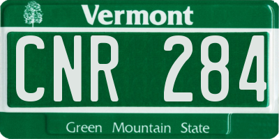 VT license plate CNR284