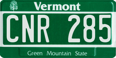 VT license plate CNR285
