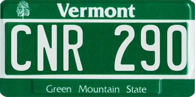 VT license plate CNR290