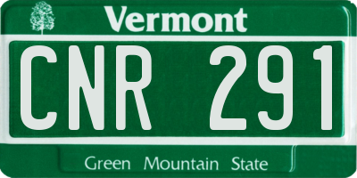 VT license plate CNR291