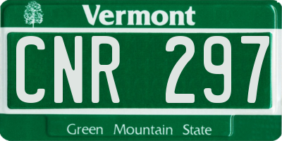 VT license plate CNR297