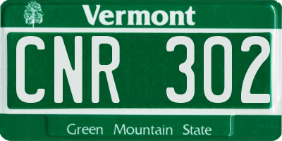 VT license plate CNR302