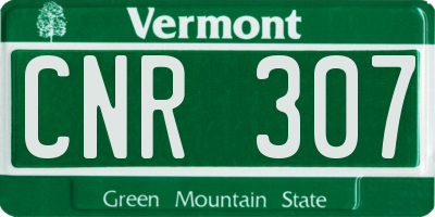 VT license plate CNR307