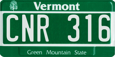 VT license plate CNR316