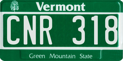 VT license plate CNR318