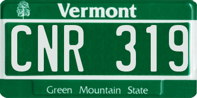 VT license plate CNR319
