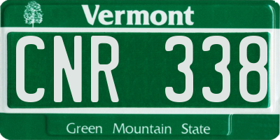VT license plate CNR338