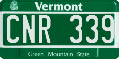 VT license plate CNR339