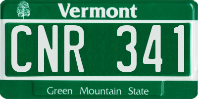 VT license plate CNR341