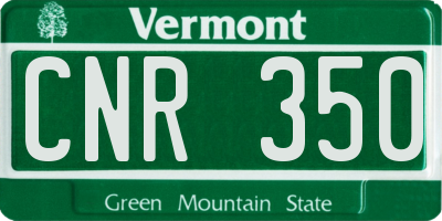 VT license plate CNR350