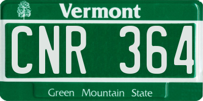 VT license plate CNR364