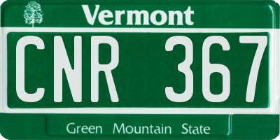 VT license plate CNR367