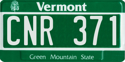 VT license plate CNR371