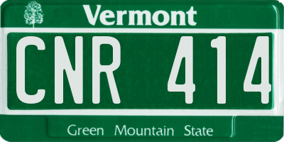 VT license plate CNR414
