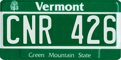 VT license plate CNR426
