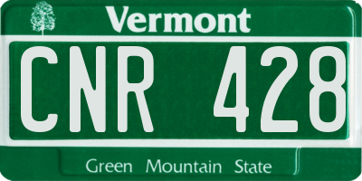 VT license plate CNR428
