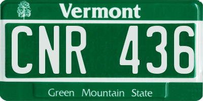 VT license plate CNR436