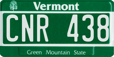 VT license plate CNR438