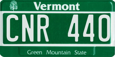 VT license plate CNR440