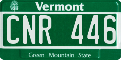 VT license plate CNR446