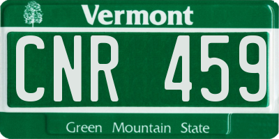 VT license plate CNR459
