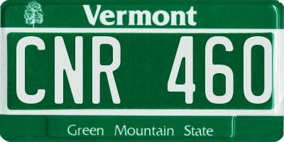 VT license plate CNR460