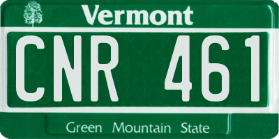 VT license plate CNR461