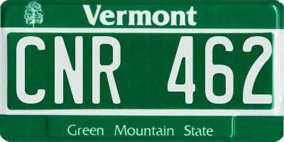 VT license plate CNR462